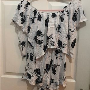 Off The Shoulder Floral Romper